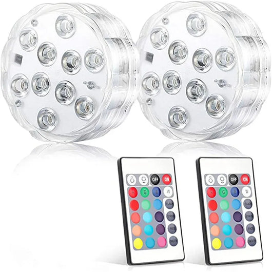 Submersible Led Lights With Remote Battery Operated Underwater Pond Bathtub Hot Tub Spa Swimming Pool Fountain Vases Fish Tank