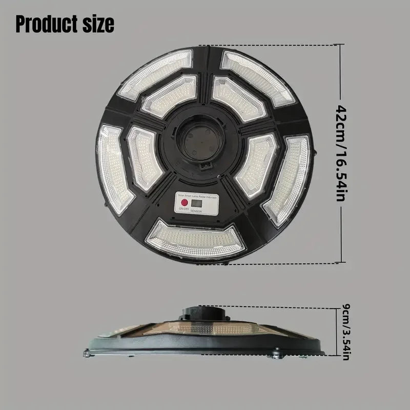 Flying saucer solar lamp, round UFO lamp, villa community square landscape lamp, induction integrated street lamp, courtyard street