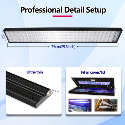 2PCS PopBloom-H75 WiFi Marine Aquarium Light