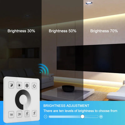 Dimmable COB LED Strip Light with Touch Switch & 23-Key Remote