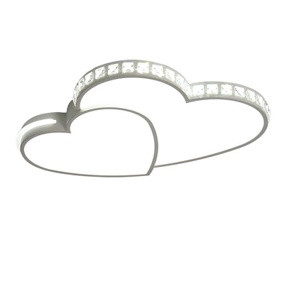 Heart-Shaped LED Ceiling Light – Modern Crystal Design