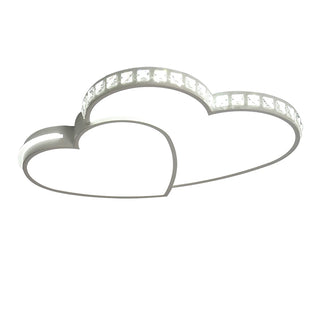 Heart-Shaped LED Ceiling Light – Modern Crystal Design
