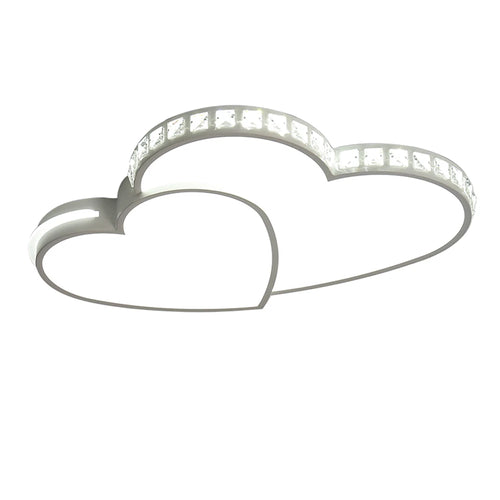 Heart-Shaped LED Ceiling Light – Modern Crystal Design