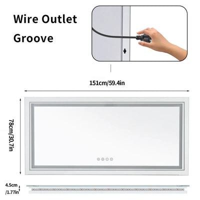 Frameless LED Bathroom Mirror – Fogless Modern Design | Replace