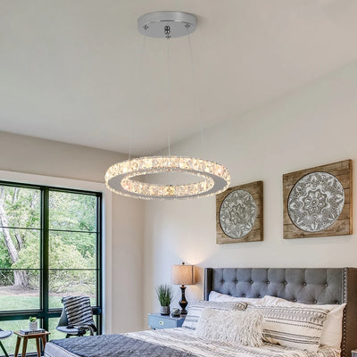 Ring Led Hanging Light Pendant Lamp Luxury Gold Copper New Chandelier Lustre Ceiling Lamp Living Dining Room Home Decor Fixture| Upload