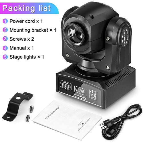 4PCS 30W RGBW Moving Head Gobo Light – DMX512 Stage & DJ Lighting