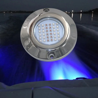 120W RGBW Marine LED Underwater Light – IP68 316L Stainless Yacht & Pool Lamp