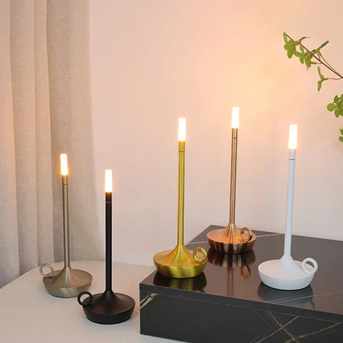 Rechargeable LED Candle Table Lamp – Touch-Control Ambient Light