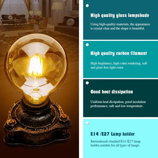 Vintage LED Edison Bulb – E14 / E27 Filament Light