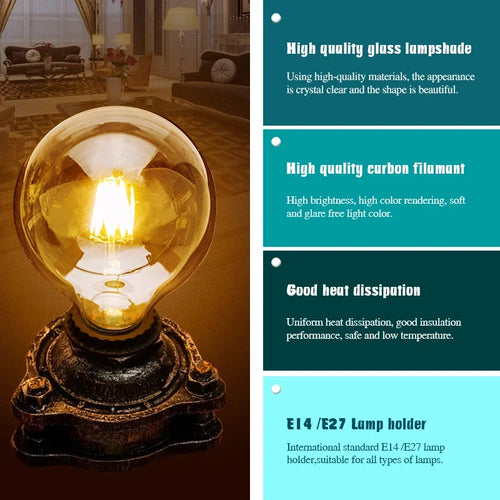 Vintage LED Edison Bulb – E14 / E27 Filament Light