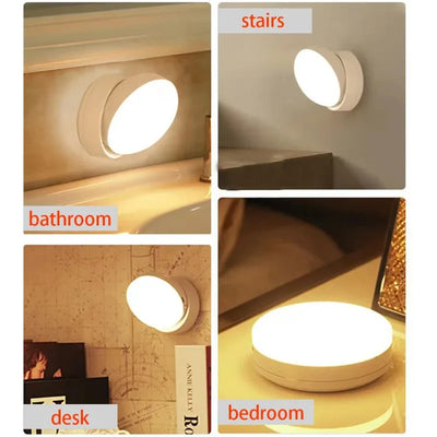 LED Motion Sensor Night Light USB Rechargeable Smart Wardrobe & Bedside Lamp