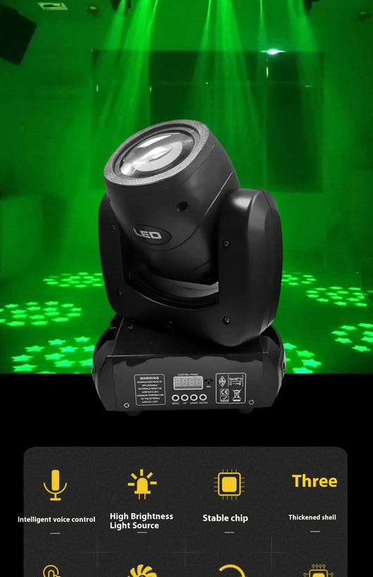 120W LED Beam Moving Head Stage Lights – RGB DMX512 DJ Disco Lighting (2Pcs)