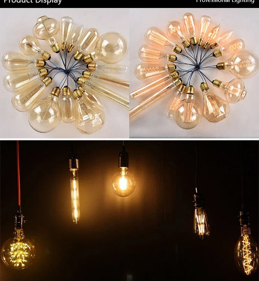 Vintage Edison LED Filament Bulb – E27 Dimmable Retro Light