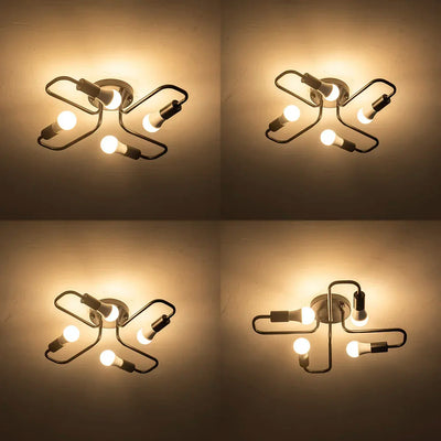 Modern 4-Light LED Ceiling Chandelier