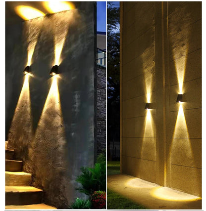 Outdoor Solar Lights Sunlight Garden Fence Outdoor Solar Lights Solar Stair Lights Up and Down Courtyard Street Modern Wall Lamps