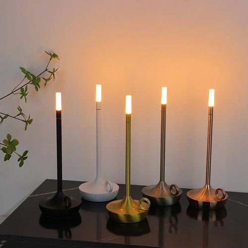 Rechargeable LED Candle Table Lamp – Touch-Control Ambient Light
