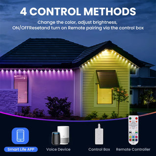 100ft Smart RGB Outdoor LED Strip Lights – Waterproof App & Voice Control