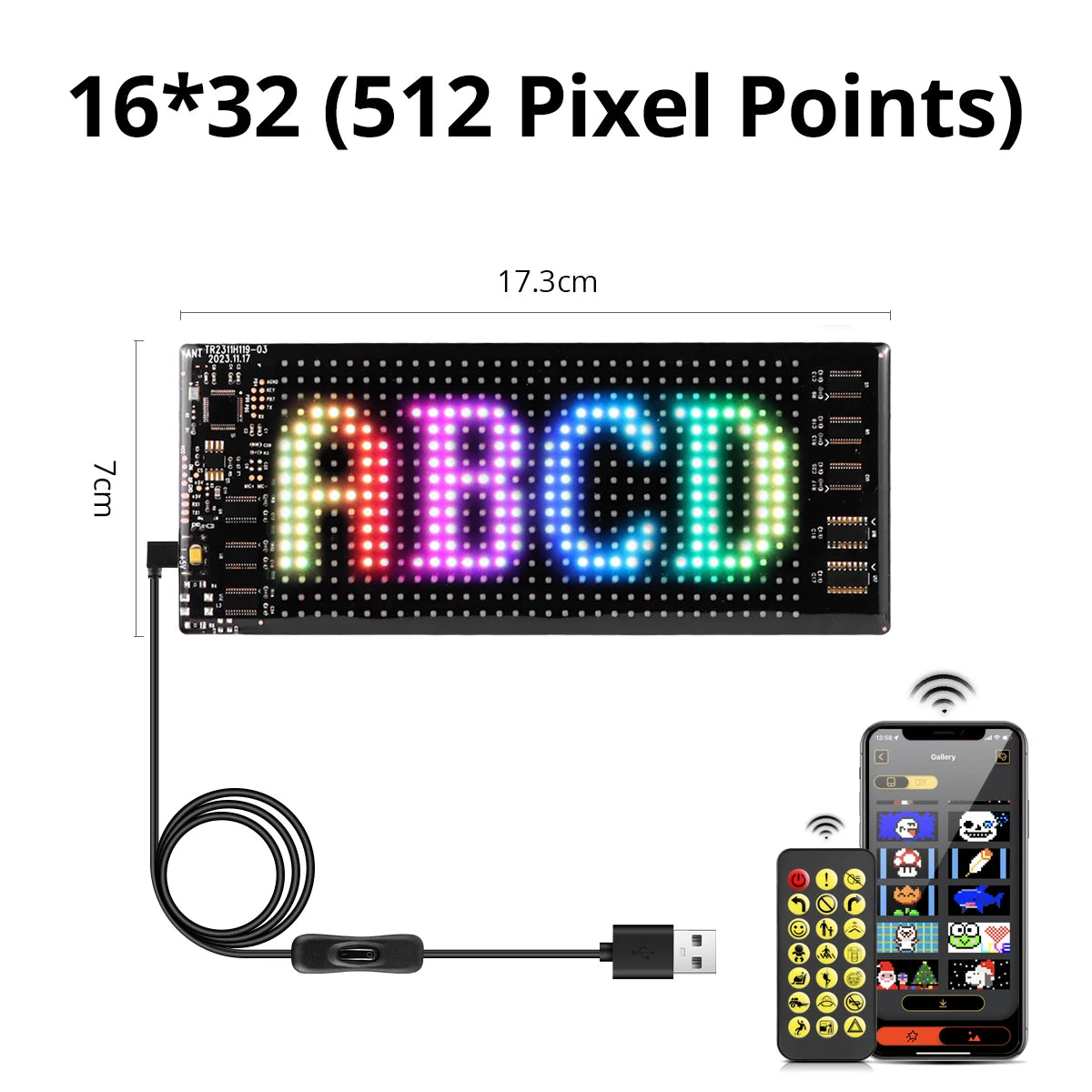LED Car Programmable Matrix Display Panel