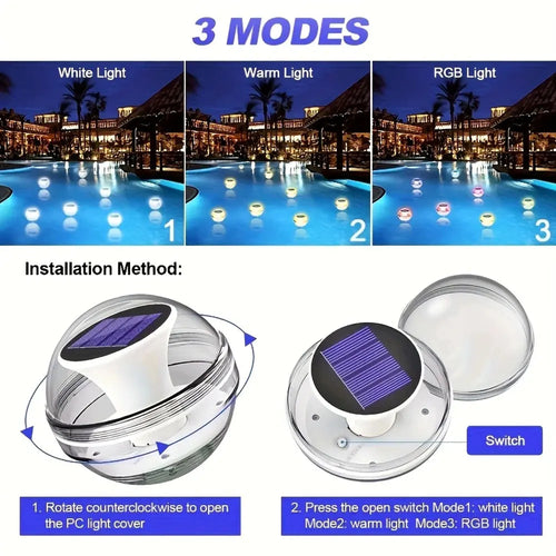 LED Solar Floating Pool Light Ball