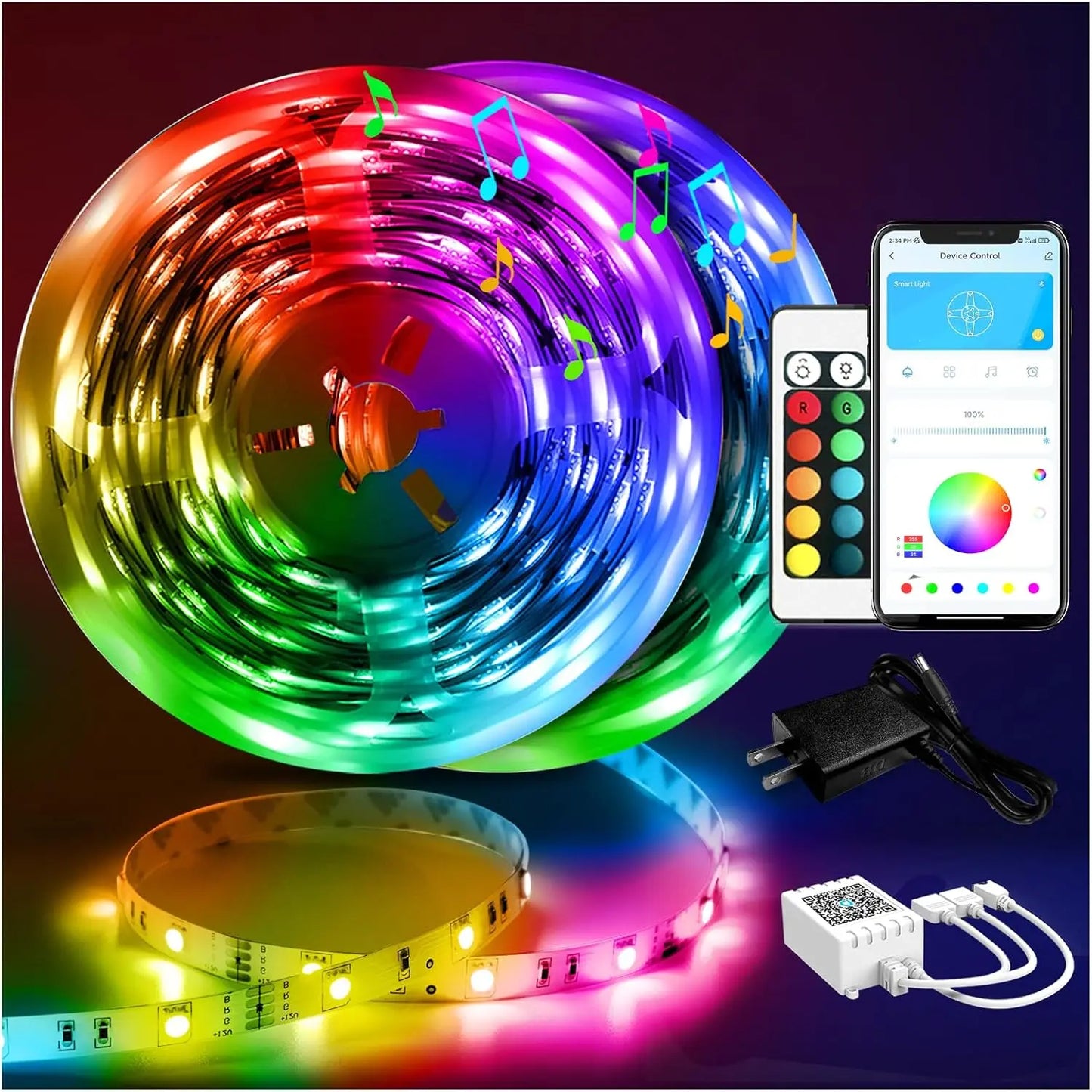 Led Smart Strip Lights with App Control Remote