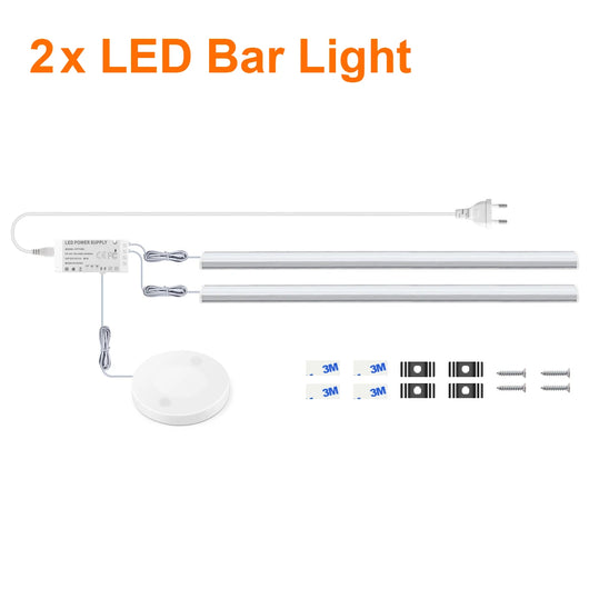 Touch Sensor LED Cabinet Light – Dimmable Under Cabinet &amp; Wardrobe Lighting