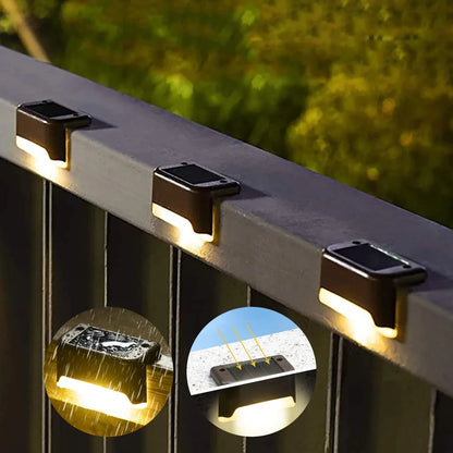 Solar Step Lights Outdoor – IP65 Waterproof LED Stair, Deck & Pathway Lights