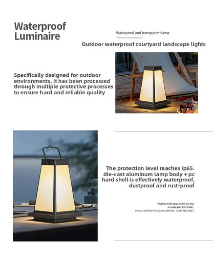 New Outdoor Waterproof Solar Garden Lawn Lamp Camping Balcony Garden Decoration Ambient Light Outdoor Dining-Table Portable Lamp