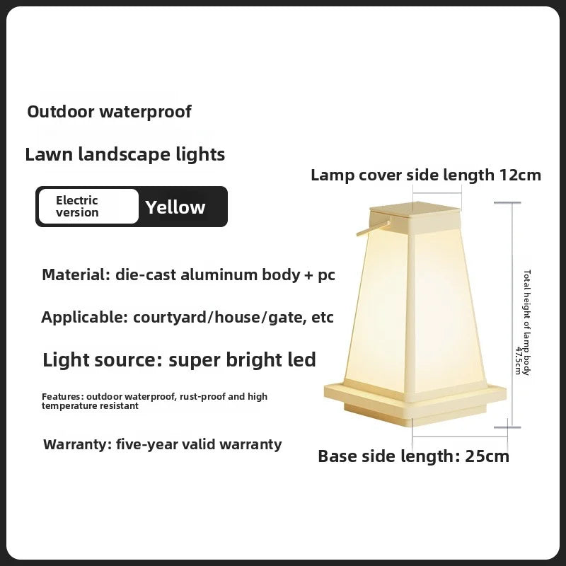 New Outdoor Waterproof Solar Garden Lawn Lamp Camping Balcony Garden Decoration Ambient Light Outdoor Dining-Table Portable Lamp