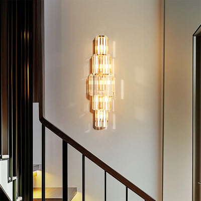 Modern Crystal LED Wall Lamp – Vertical Accent Light (19×50cm)