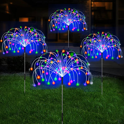 Solar Firework LED Garden Lights Waterproof Outdoor Pathway Yard Decorative Fairy Lights