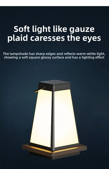 New Outdoor Waterproof Solar Garden Lawn Lamp Camping Balcony Garden Decoration Ambient Light Outdoor Dining-Table Portable Lamp