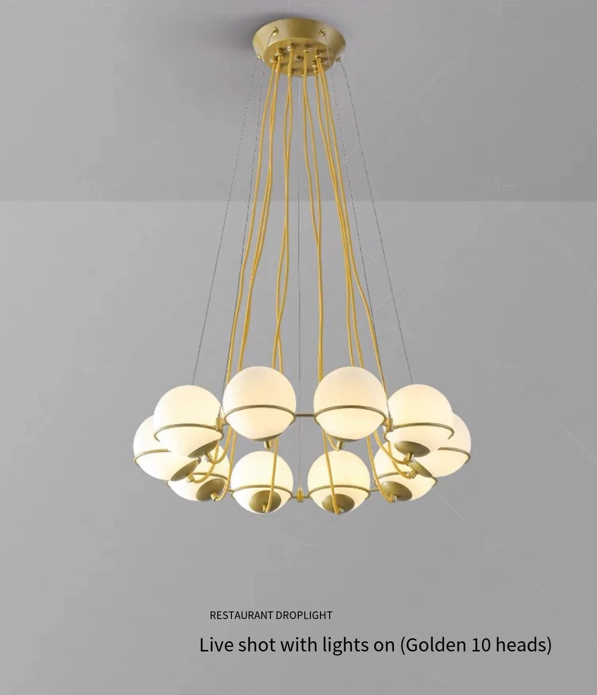 Modern Glass Ball Chandelier with Hand-Blown Spheres and LED Illumination