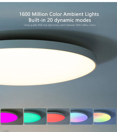 Smart RGB LED Ceiling Light with App & Voice Control (WiFi + Bluetooth)