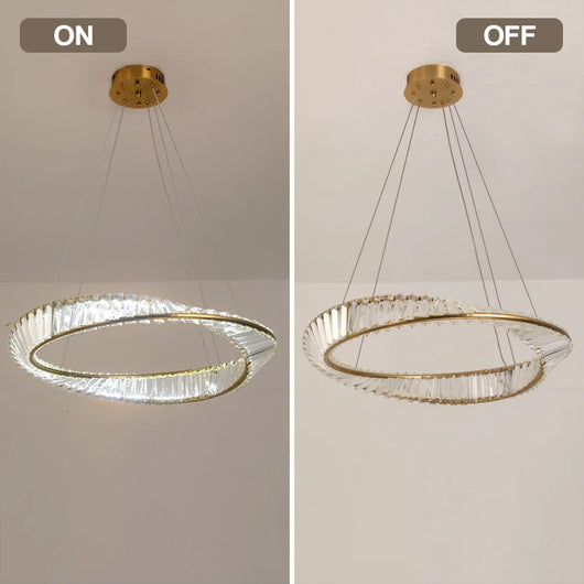 Ring Led Hanging Light Pendant Lamp Luxury Gold Copper New Chandelier Lustre Ceiling Lamp Living Dining Room Home Decor Fixture| Upload