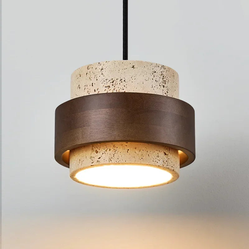Minimalist Stone LED Pendant Light with Japanese-Inspired Design