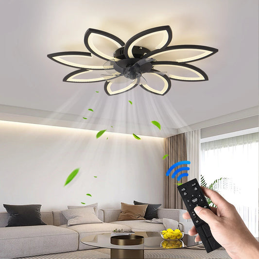 Modern LED Ceiling Fan Light with Remote Control
