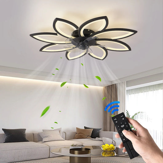 Modern LED Ceiling Fan Light with Remote Control