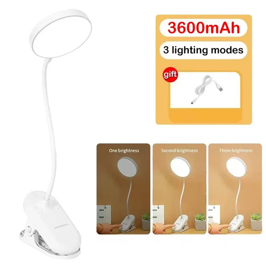 USB Rechargeable LED Desk Lamp with Touch Control – 3-Mode Eye Protection Table Light