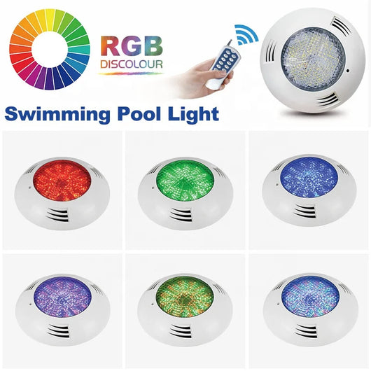 IP68 RGB LED Pool Light – 18W–45W Underwater Swimming Pool Lamp with Remote