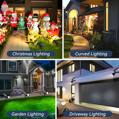 LED Solar Garden Spotlights – IP65 Waterproof Outdoor Landscape Lights