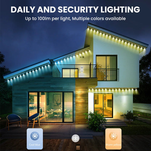 100ft Smart RGB Outdoor LED Strip Lights – Waterproof App & Voice Control