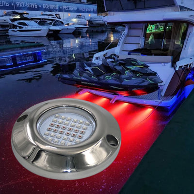 120W RGBW Marine LED Underwater Light – IP68 316L Stainless Yacht & Pool Lamp