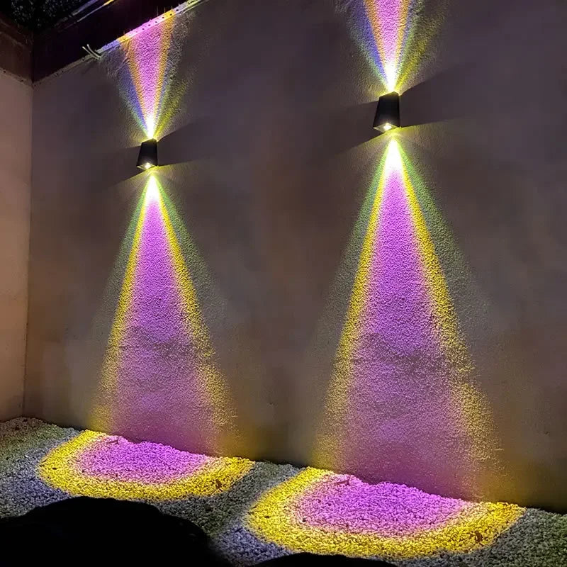 Outdoor Solar Lights Sunlight Garden Fence Outdoor Solar Lights Solar Stair Lights Up and Down Courtyard Street Modern Wall Lamps