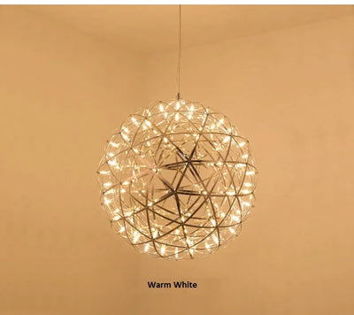 Firework Ball LED Chandelier – Modern Stainless Steel Pendant Light