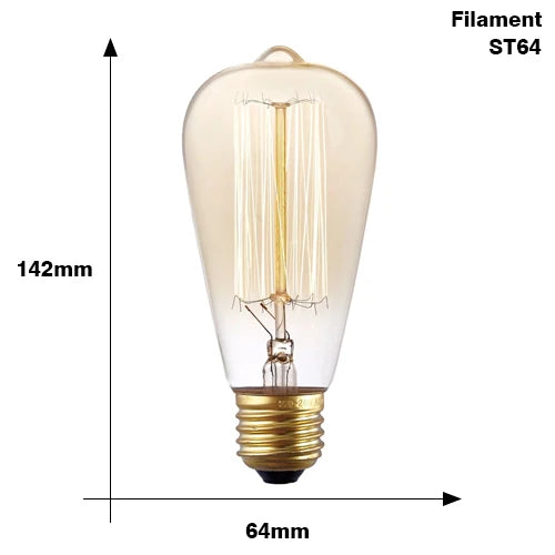 Vintage Edison LED Filament Bulb – E27 Dimmable Retro Light