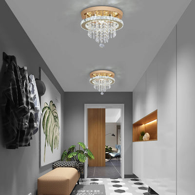 VETRULUS Gold Crystal LED Chandelier – Luxury Modern Ceiling Light