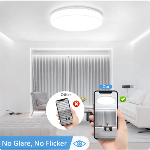 Ultra-Thin Round LED Ceiling Light – Modern Flush Mount Lamp
