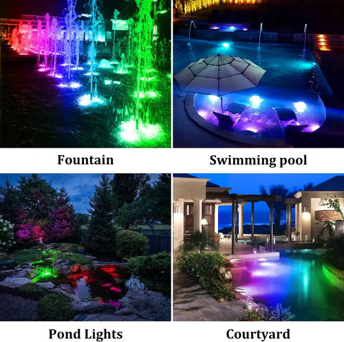 Solar Underwater RGB Light – IP65 Waterproof LED Spotlight