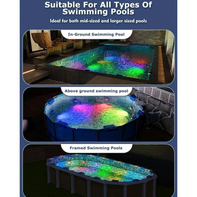 Solar Underwater Swimming Pool Lights with Remote Control