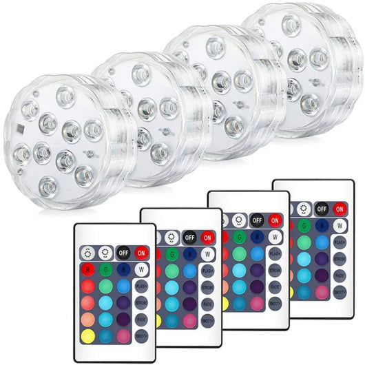 Submersible Led Lights With Remote Battery Operated Underwater Pond Bathtub Hot Tub Spa Swimming Pool Fountain Vases Fish Tank